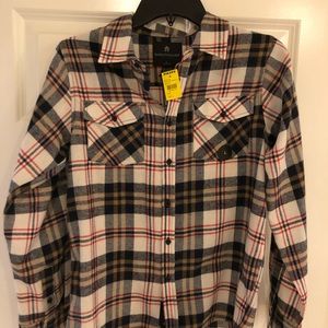 Boys new flannel button down shirt.